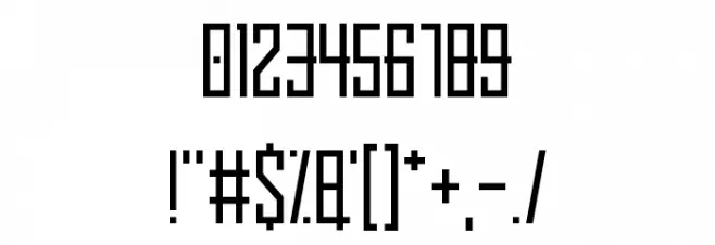 Pixelopolis 9000 Font OTHER CHARS
