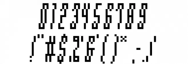 Pixeloza 02 Skewo Font OTHER CHARS