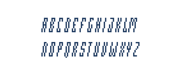 Pixeloza 02 Skewo Lowercase