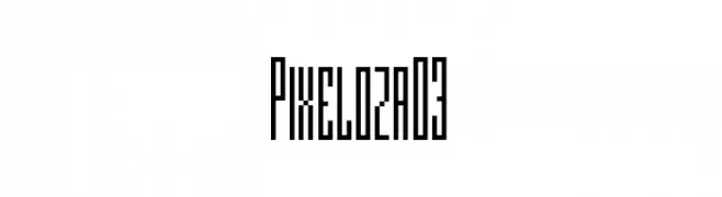 Pixeloza 03  नि: शुल्क फ़ॉन्ट्स डाउनलोड