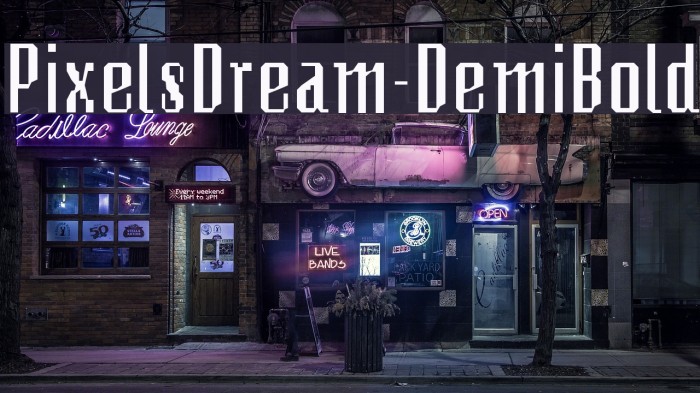 PixelsDream-DemiBold Font examples