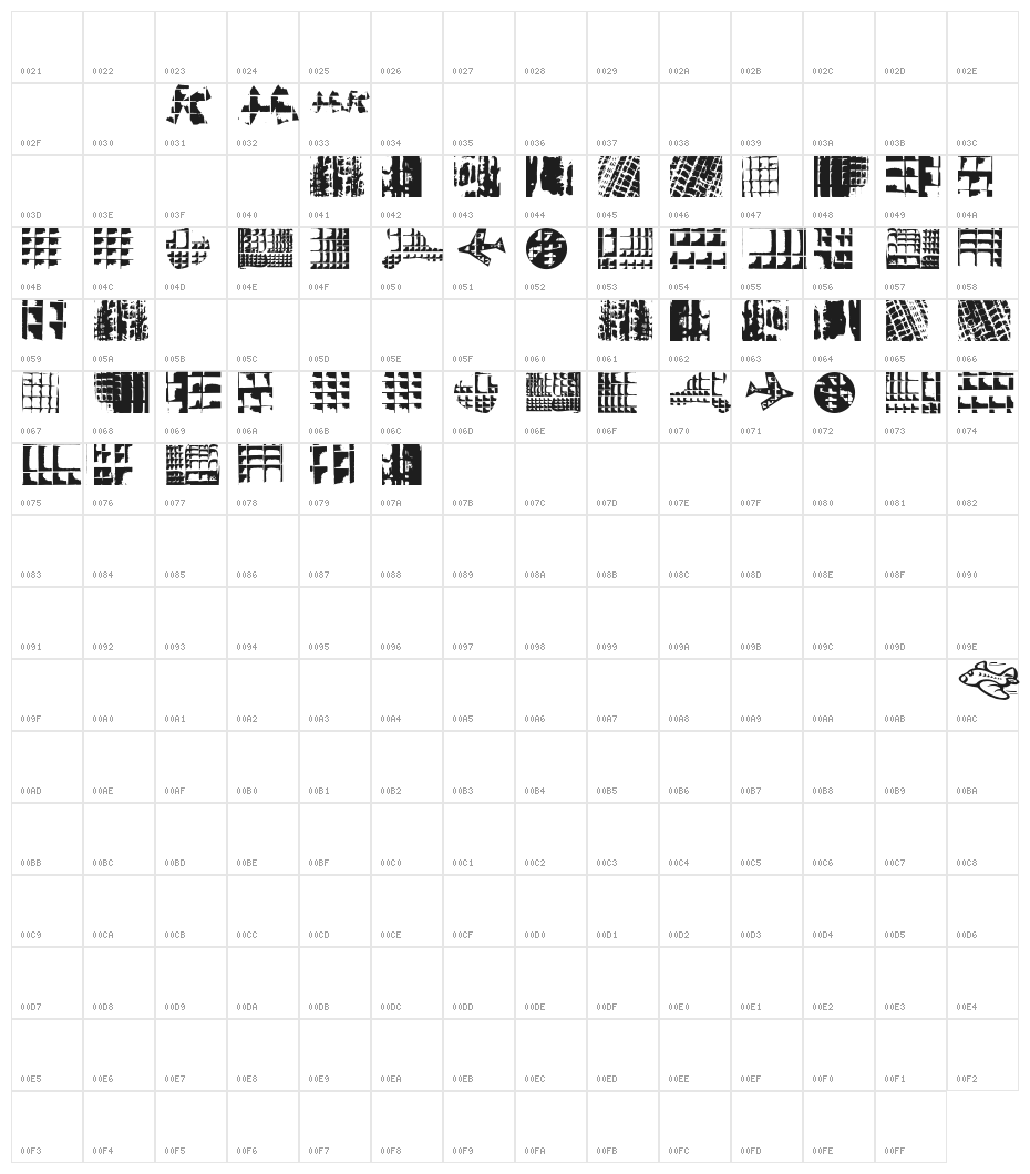 Pixelsoup Character Map