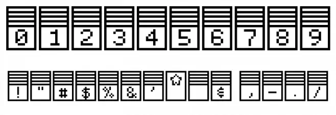 Pixelstars & Stripes Regular Font OTHER CHARS