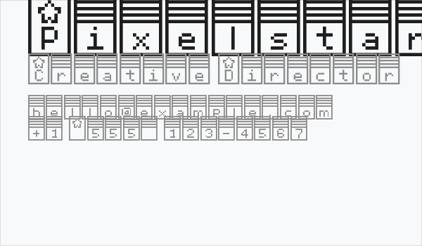 Pixelstars & Stripes Regular Business Card