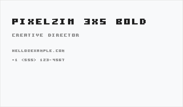 Pixelzim 3x5 Bold Business Card