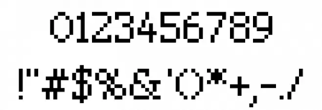 Pixerif Font OTHER CHARS
