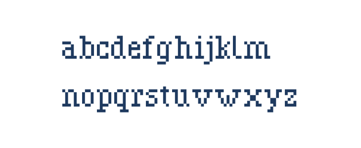 Pixerif Lowercase