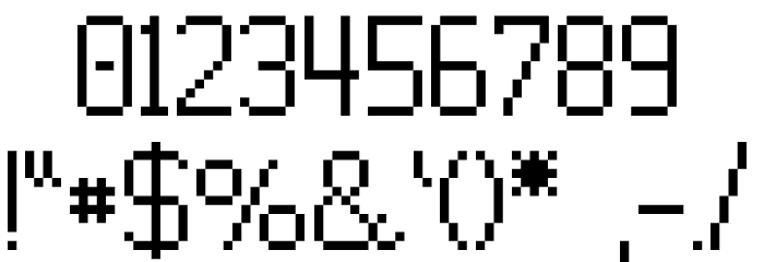 Pixiel Font OTHER CHARS