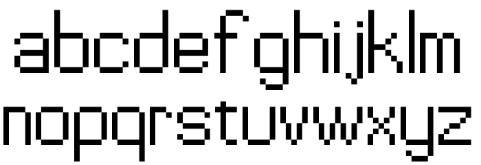 Pixiel Font LOWERCASE