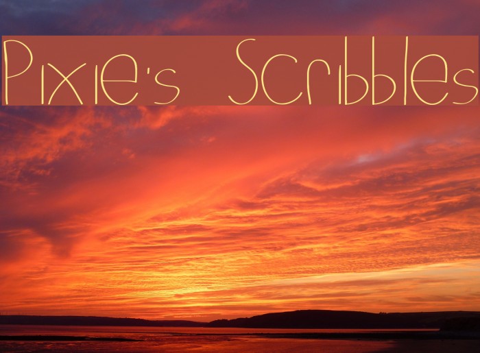Pixie's Scribbles Font examples