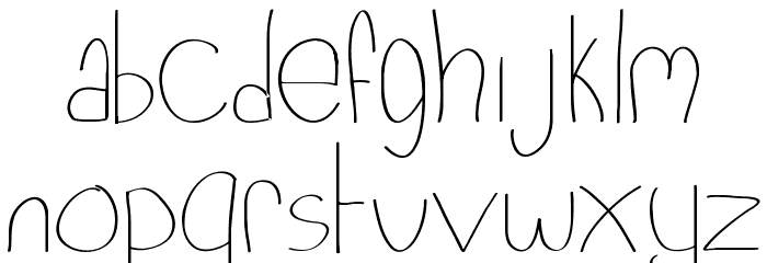 Pixie's Scribbles Font LOWERCASE