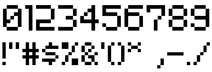 Pixilator Font OTHER CHARS