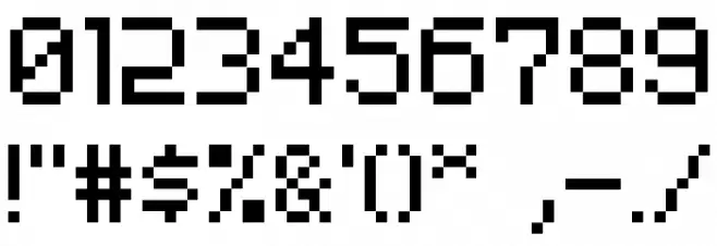 Pixilator Font OTHER CHARS