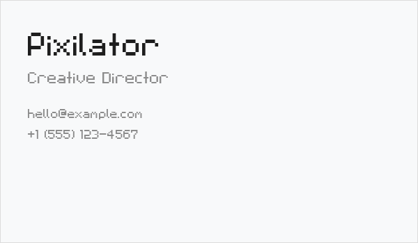 Pixilator Business Card