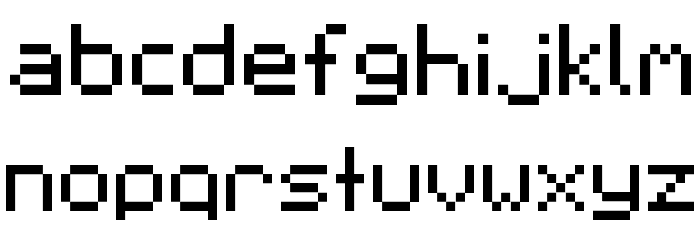 Pixilator Font LOWERCASE