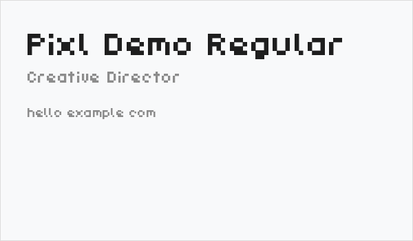 Pixl_Demo-Regular Business Card