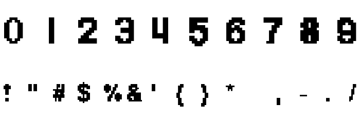Pixlextear Font OTHER CHARS