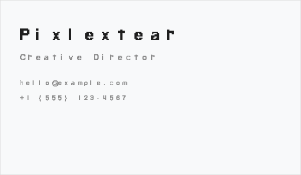 Pixlextear Business Card