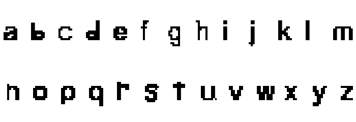 Pixlextear Font LOWERCASE