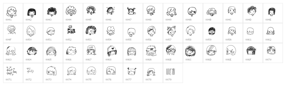 PixopopKawaiiGirls Character Map