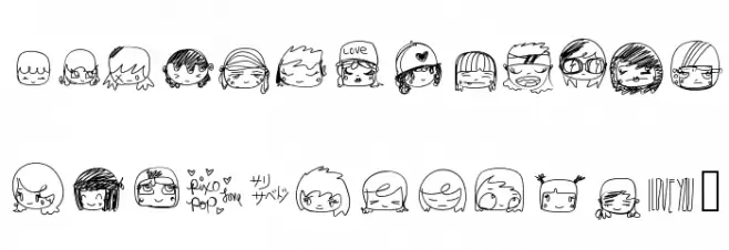 PixopopKawaiiGirls Fuentes MINÚSCULAS
