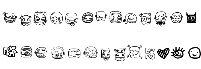 PixopopMonstalove Font LOWERCASE