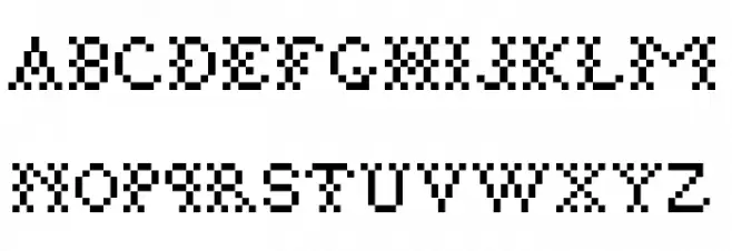 Pixtile Schriftart Groß