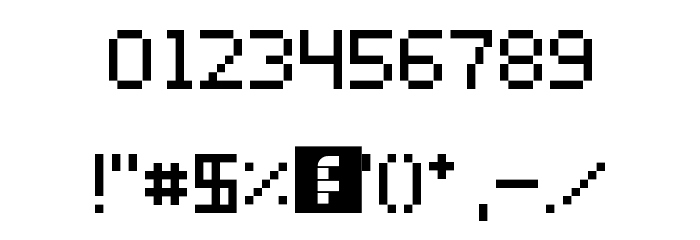 Pixur Regular Font OTHER CHARS