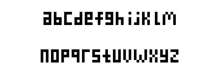 Pixur Regular Font LOWERCASE