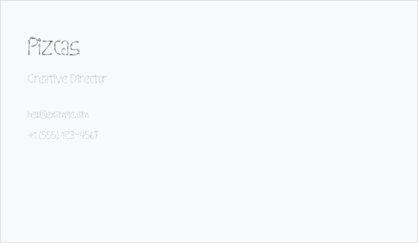 Pizcas Business Card