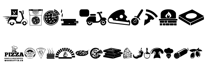 Pizza Font OTHER CHARS