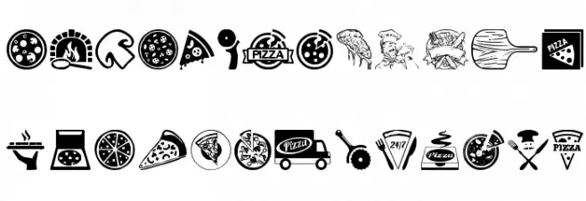 Pizza 字体 大写