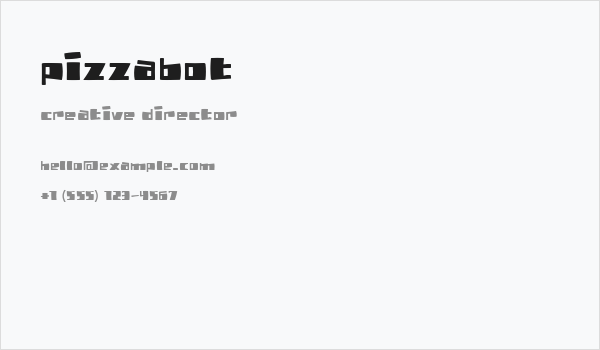 PizzaBot Business Card