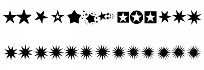 PizzaDude Stars フォント 大文字