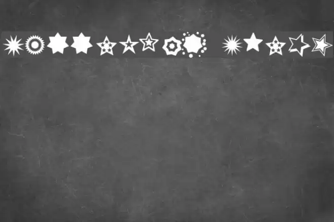 PizzaDude Stars Font examples