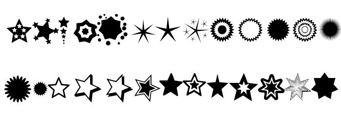 PizzaDude Stars Font LOWERCASE