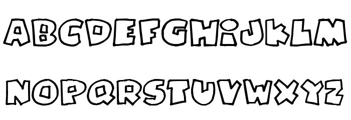 PizzaDudeFatOutline Font LOWERCASE
