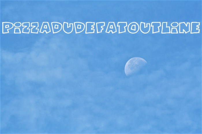 PizzaDudeFatOutline Font examples