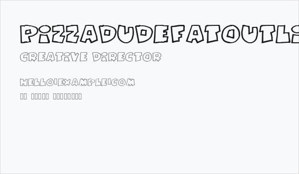 PizzaDudeFatOutline Business Card