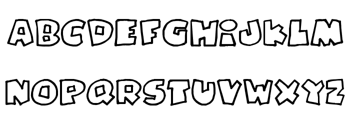 PizzaDudeFatOutline Font LOWERCASE
