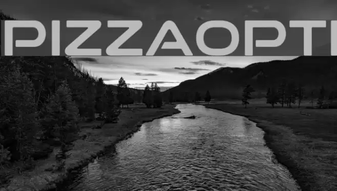 PizzaOpti Font examples