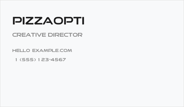 PizzaOpti Business Card