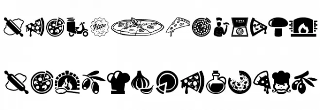 Pizza Caratteri MINUSCOLO
