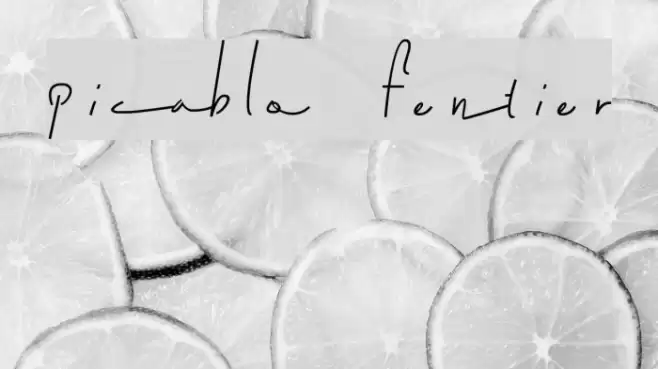 picablo fentier Font examples