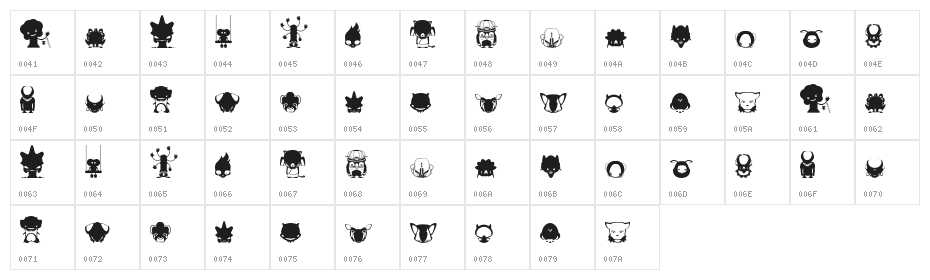 pictoserie5 Character Map