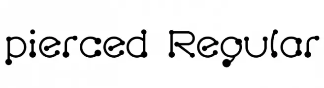 pierced  Regular  Скачать бесплатные шрифты