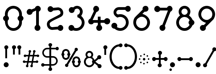 pierced Regular Font OTHER CHARS