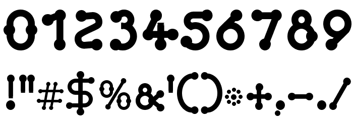 pierced black Font OTHER CHARS