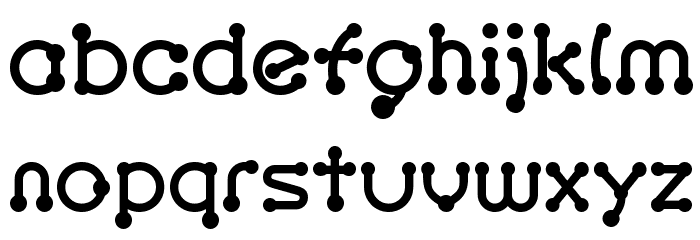 pierced black Font LOWERCASE