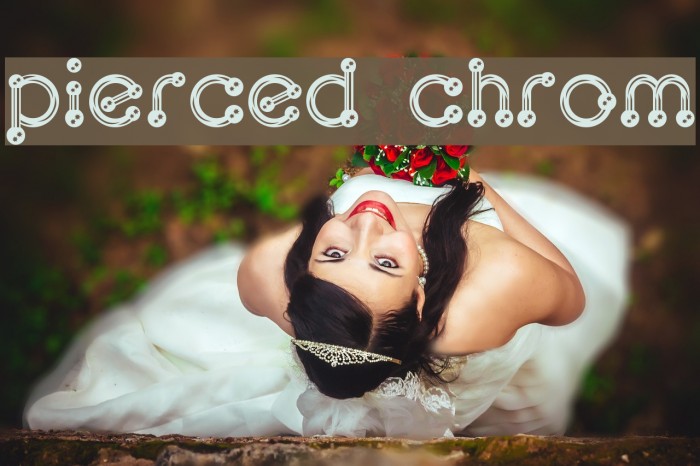 pierced chrom Font examples
